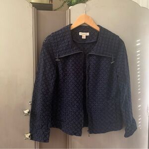 🥀Coldwater Creek Blue Zip Front Jackets